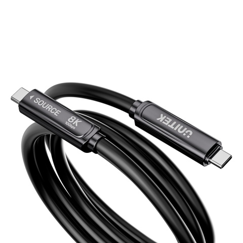 Kabel Przewód Unitek C14178ABK01 USB-C USB-C 10 Gbps PD 60 W 8K 30 Hz 15 m