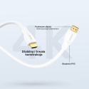 Kabel Przewód Unitek HDMI 2.1 8K HDR 0,3 m Do Transmisji Audio Video Biały
