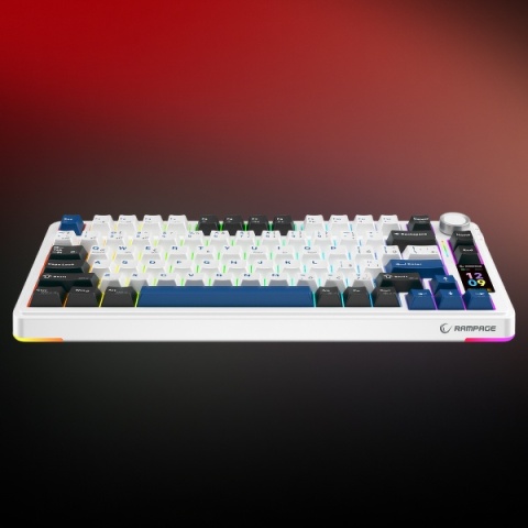Klawiatura Rampage Quell Pro mechaniczna bezprzewodowa gaming hot swap RGB