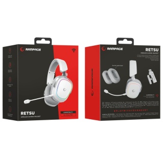 Słuchawki Nauszne Gamingowe Rampage Bezprzewodowe Bluetooth Z Mikrofonem