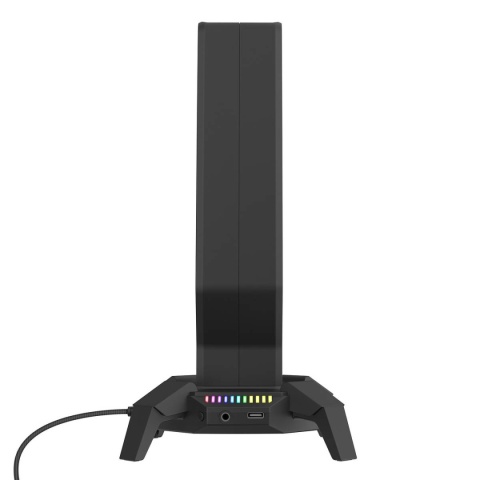 Stojak Uchwyt Gamingowy Rampage IGRIS RGB USB-A USB-C Na Słuchawki Czarny