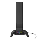 Stojak Uchwyt Gamingowy Rampage IGRIS RGB USB-A USB-C Na Słuchawki Czarny