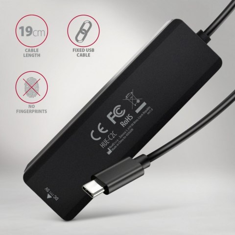 AXAGON HUB 4-portowy 5gbps 2x USB-A 2x USB-C , USB-C power IN 19cm kabel HUE-C2C