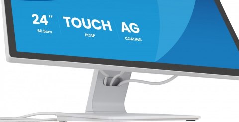 IIYAMA Monitor 24 cale T2452MSC-W1AG FHD,10PKT, POJ, IPS, HDMI, DP, 400cd, biały