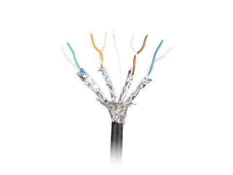 Lanberg Kabel LAN SFTP Kat.7 305M drut outdoor CU FLUKE PASSED czarny