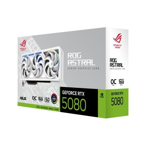Asus Karta graficzna GeForce RTX 5080 ROG ASTRAL OC GDDR7 256bit 2HDMI/3DP biała