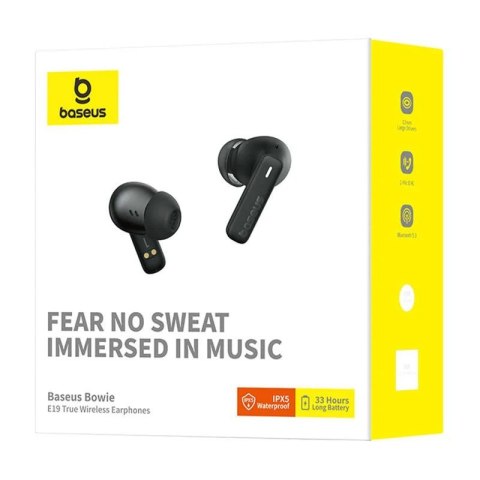 Baseus Słuchawki douszne Bluetooth 5.3 BOWIE E19 czarne