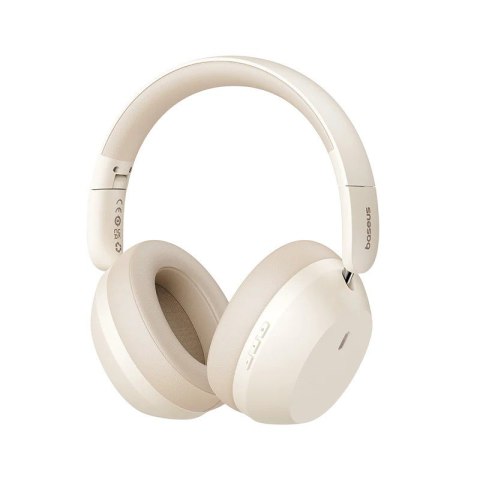 Baseus Słuchawki nauszne bluetooth 5.3 BASS 35 MAX beżowe