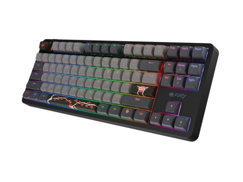 Fury Klawiatura Kanabo K6 US RGB magnetyczna czarno-szara