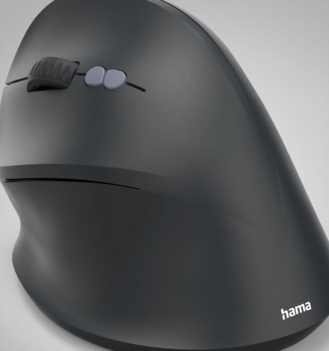 Hama Mysz ergonomiczna EWM-600 czarna dla leworęcznych
