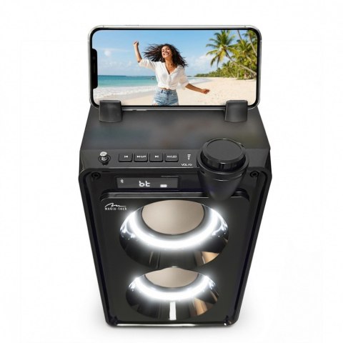 Media-Tech Głośnik przenośny OVERBOX MT3186 Bluetooth 5.3+ EDR/A2DP, AVRCP/FM/MP3/microSD/USB/USB-C/MIC-in/AUX-in/RMS 30W/PMPO 900W