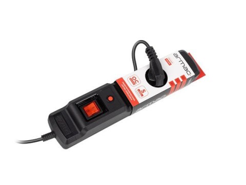 Armac Listwa przeciwprzepięciowa M3 Multi 4.5m czarna (3 gniazda)