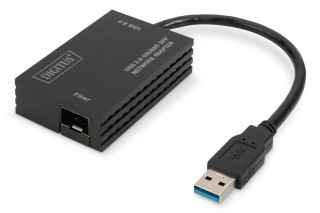 Digitus Karta sieciowa przewodowa USB 3.0 A do RJ45 Gigabit SFP Ethernet 1 Gbps Fiber Chipset RTL8153