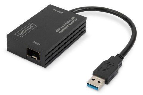 Digitus Karta sieciowa przewodowa USB 3.0 A do RJ45 Gigabit SFP Ethernet 1 Gbps Fiber Chipset RTL8153