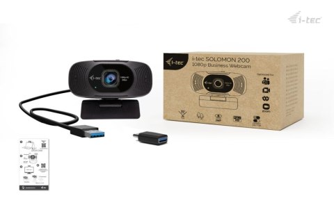 I-tec Kamera internetowa SOLOMON 200 1080p Business Webcam AF Dual MIC Echo Cancellation