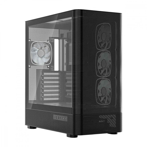 MODECOM Obudowa VOLCANO AQ300 MID RGB GLASS 4 wentylatory czarna