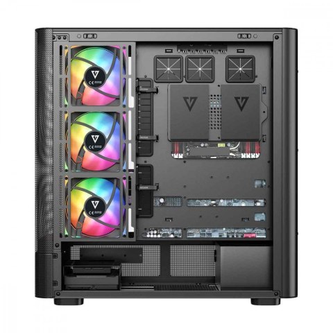 MODECOM Obudowa VOLCANO AQ300 MID RGB GLASS 4 wentylatory czarna
