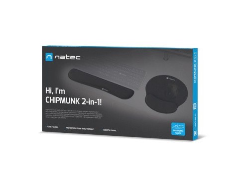Natec Podkladka pod mysz i nadgarstek Chipmunk 2w1 zestaw