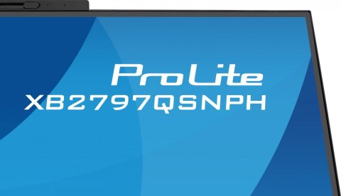 IIYAMA Monitor 27 cali Prolite XB2797QSNPH-B1,IPS,QHD,CAM,MIC,HDMI, DP, 4xUSB,75Hz, USB-C DOCK 96W, RJ45,KVM, 2x2W, 5MP WINDOWS HELLO,