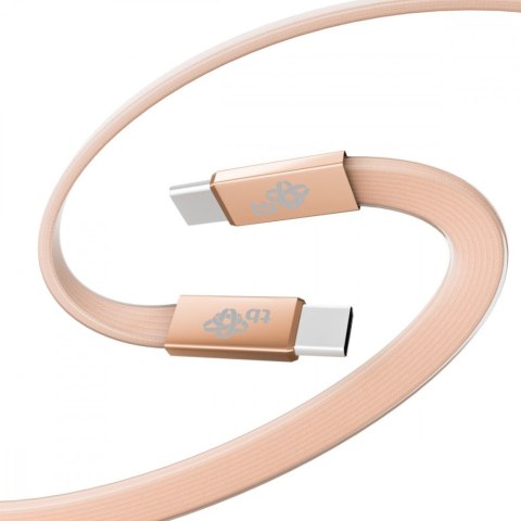 TB Kabel USB C - USB C 1m płaski brzoskwiniowy