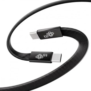 TB Kabel USB C - USB C 1m płaski czarny