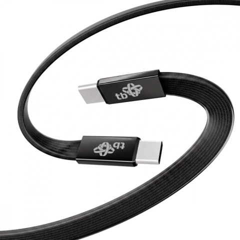 TB Kabel USB C - USB C 1m płaski czarny
