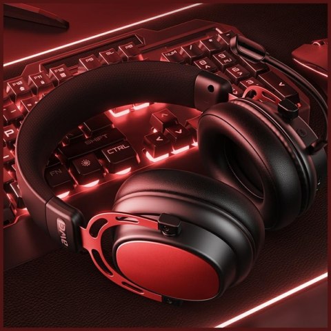 AWEI Słuchawki nauszne AT36 bluetooth 5.4 mikrofon czarne