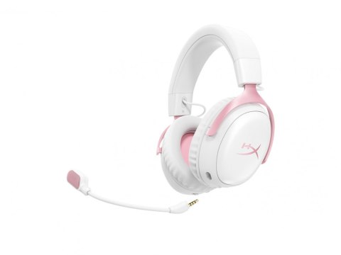 HyperX Zestaw słuchawkowy gamingowy Cloud III S bezprzewodowy biały-różowy - DG0R2AA