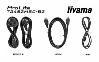 IIYAMA Monitor 24 cale T2452MSC-B2 10 PKT. POJ, IPS, HDMI, DP, 1300:1, 5ms
