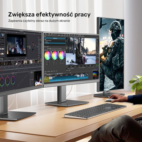 Kabel Przewód Unitek HDMI 2.1 8K 2 m Do Przesyłu Audio Video Biały
