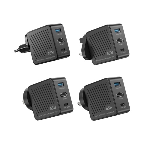 Ładowarka Hub Unitek GaN 65 W USB-C USB-A HDMI 4K 60 Hz Podróżna
