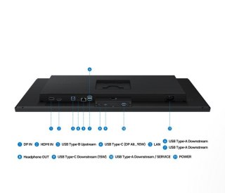 Samsung Monitor 27 cali Viewfinity S80UH IPS 3840x2160 UHD 16:9 1xHDMI 1xDP 1xUSB-C 90W 3xUSB-A Easy Connection KVM PIP/PBP 5ms 60Hz HAS