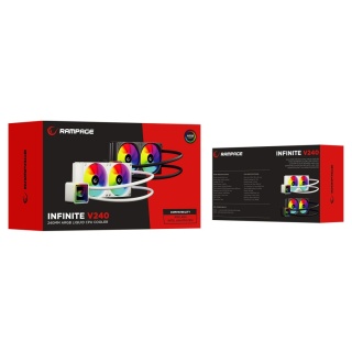 Chłodzenie Wodne Procesora Rampage INFINITE V240 ARGB PWM 240 mm LGA 115X