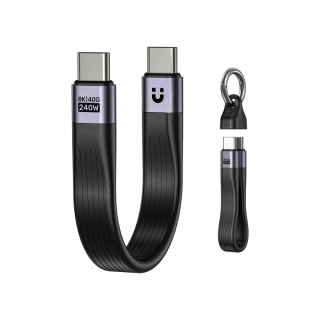 Kabel Przewód Unitek USB-C Do USB-C USB4 40 Gbps PD 240 W 8K 13 cm Czarny