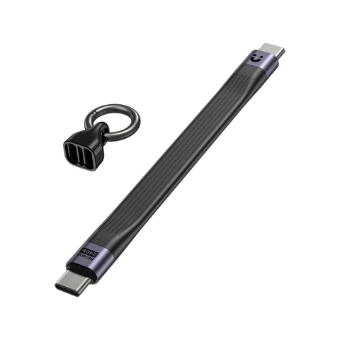 Kabel Przewód Unitek USB-C Do USB-C USB4 40 Gbps PD 240 W 8K 13 cm Czarny