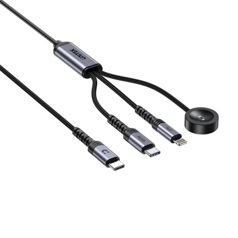 Kabel Przewód Unitek USB-C Lightning Apple Watch PD 100 W 480 Mbps 1,2 m