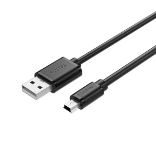 Kabel Przewód Unitek Y-C1432/3EBK03 USB 2.0 480 Mbps USB-A Mini USB-B 1,5 m