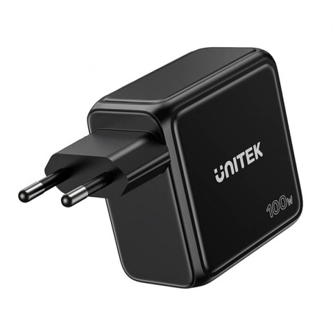 Ładowarka Unitek GaN PD 3.0 QC 4.0 100 W 3x USB-C 1x USB-A Wyświetlacz