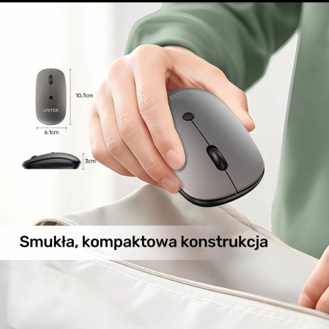 Myszka Unitek Bezprzewodowa Optyczna 2,4 GHz Do Laptopa Komputera Biurowa