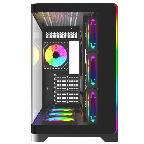 Obudowa Gamingowa PC Rampage LYRON Mid Tower M-ATX 7 Wentylatorów ARGB