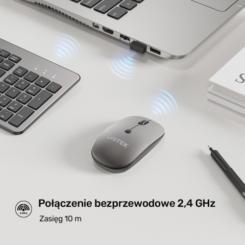 Zestaw Klawiatura Myszka Unitek SlimDuo Bezprzewodowy 2,4 GHz