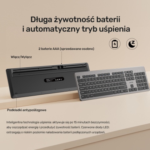 Zestaw Klawiatura Myszka Unitek SlimDuo Bezprzewodowy 2,4 GHz