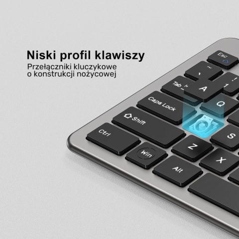 Zestaw Klawiatura Myszka Unitek SlimDuo Bezprzewodowy 2,4 GHz