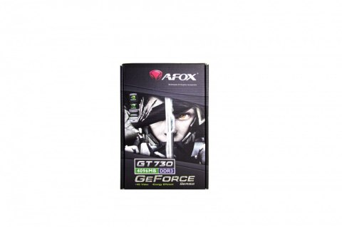 AFOX Karta graficzna GeForce GT730 4GB DDR3 128Bit DVI HDMI VGA LP Single fan V6