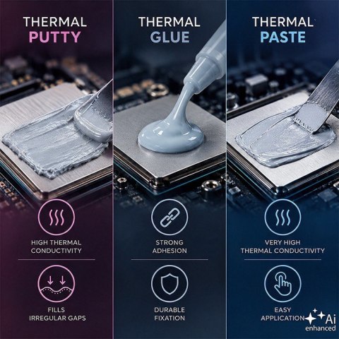 Qoltec Pasta termoprzewodząca 17.3W/m-K | 4g | szara