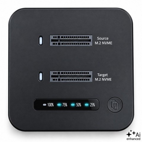 Qoltec Stacja dokująca dysków SSD M.2 NVMe | PCIe | DUAL 2x8TB | USB-C 3.2 | 10Gb/s