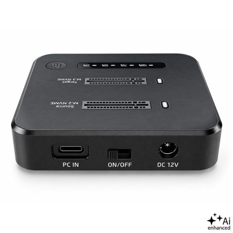 Qoltec Stacja dokująca dysków SSD M.2 NVMe | PCIe | DUAL 2x8TB | USB-C 3.2 | 10Gb/s
