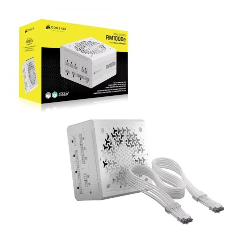 Corsair Zasilacz RM1000e 3rd Gen 80+GOLD ATX3.1 Thermal Protect biały