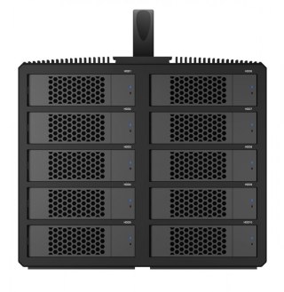 IcyBox Obudowa IB-3710-C31 10xHDD 2,5"/3,5" SATA, Single Mode, HOST USB 3.2 Gen2, Zasilacz 200W