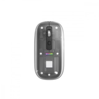MARVO Mysz biurowa PRISM 20W bezprzewodowa transparentna
